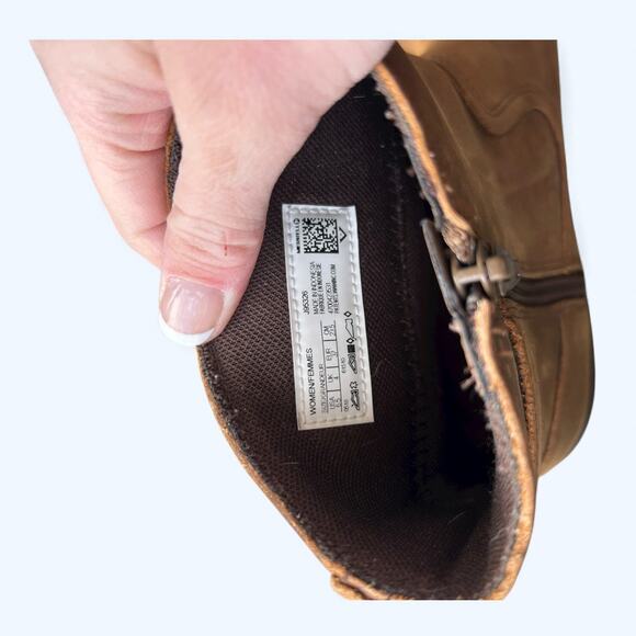 Merrell Encore Kassie Mid Waterproof Boots Brown Leather Womens sz 6.5 Gorpcore - Picture 4 of 14